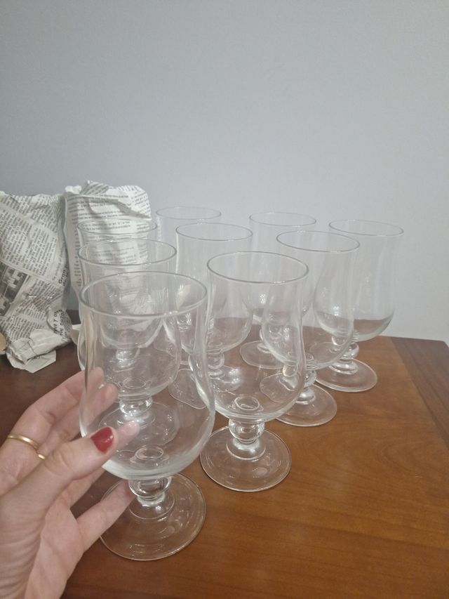 11 Copas Cristal Transparente