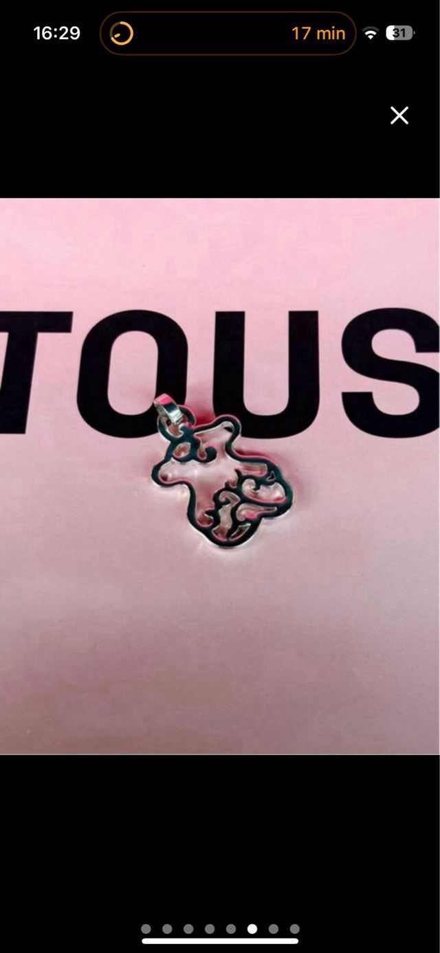 Colgante oso Tous plata