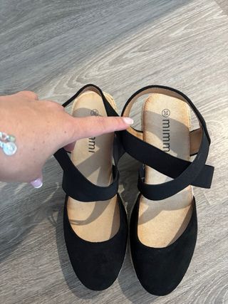 Cuñas negras mujer - talla 38