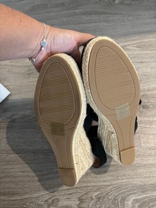 Cuñas negras mujer - talla 38