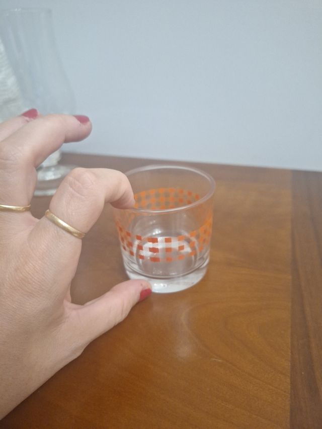 Vasos chupito vintage naranja