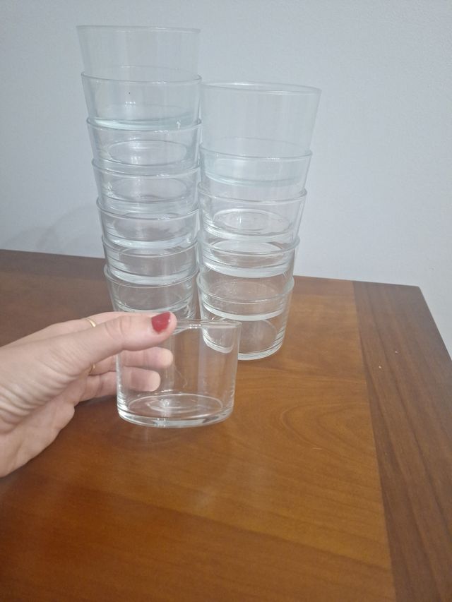 13 Vasos Leroy Merlin - Vidrio Transparente