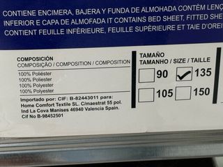Juego de Sábanas Cama 135