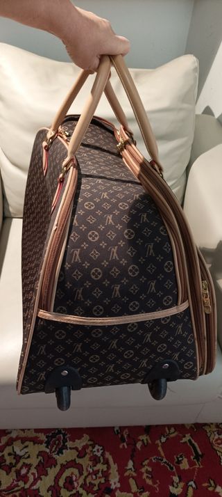 Borsa viaggio beige&marrone