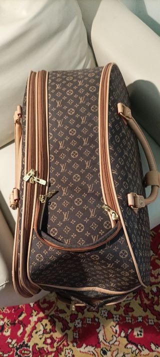 Borsa viaggio beige&marrone