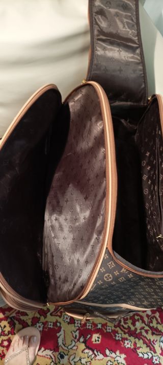 Borsa viaggio beige&marrone