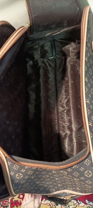 Borsa viaggio beige&marrone