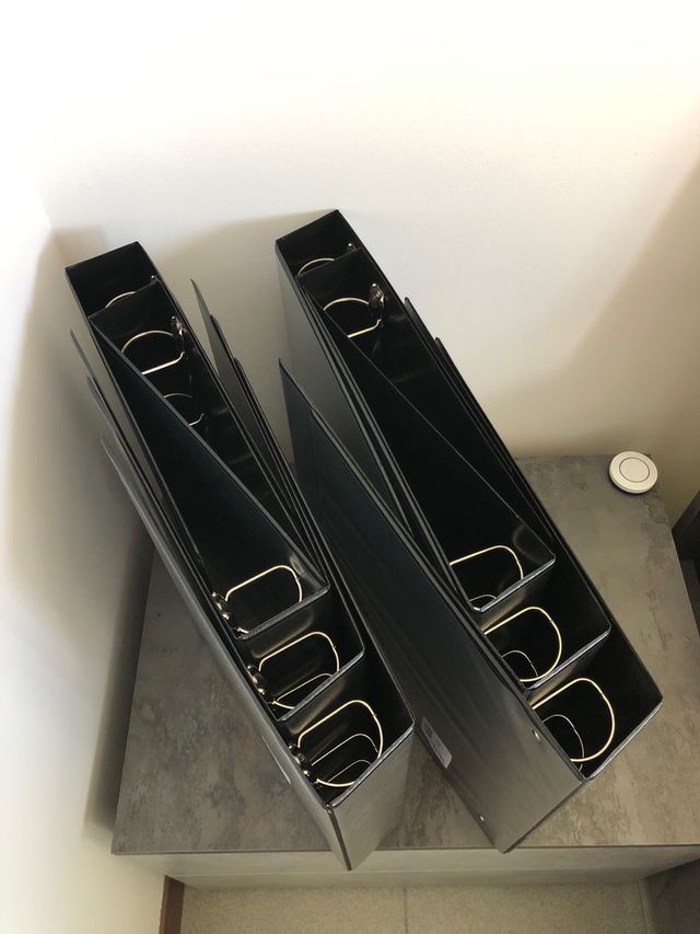 10 raccoglitori anelli neri A4 personalizzabili