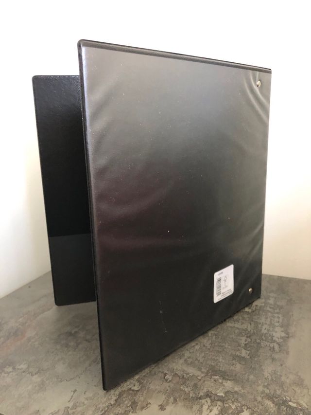 10 raccoglitori anelli neri A4 personalizzabili