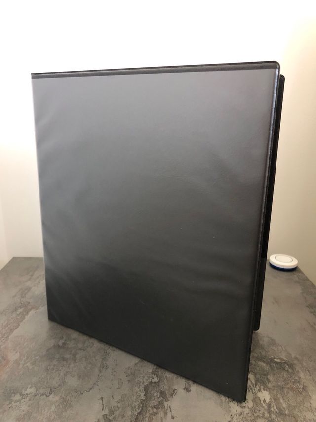 10 raccoglitori anelli neri A4 personalizzabili