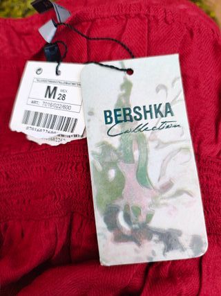 NUEVO-Vestido Bershka rojo - Talla M-867