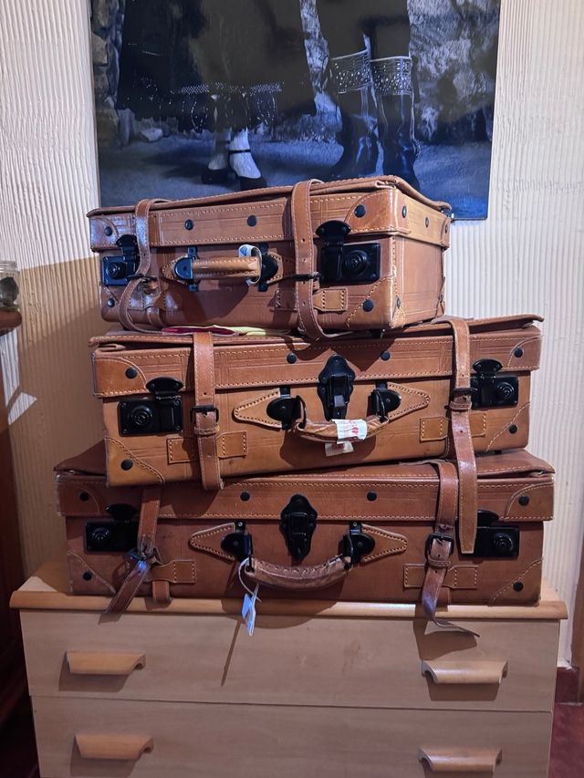 3 Maletas Piel Vintage