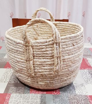 Cesta Mimbre Canasta Panera Picnic Maceta Jardín 