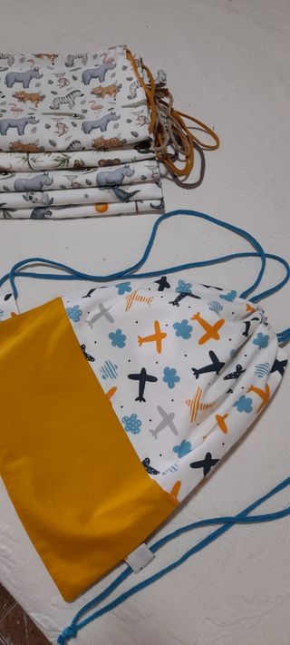 Mochila saco infantil - aviones