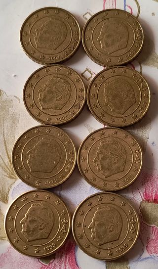 8 Monedas 10 céntimos de euro Bélgica (1999-2001)