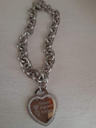 Bracciale cuore acciaio - SE PUOI SOGNARLO...