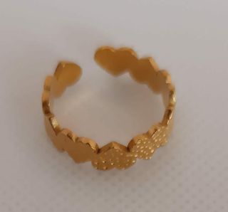 Anillo corazones oro - Ajustable