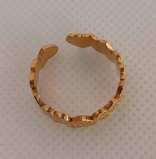 Anillo corazones oro - Ajustable
