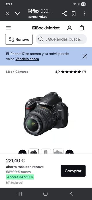 Nikon D3000 - Cámara Réflex