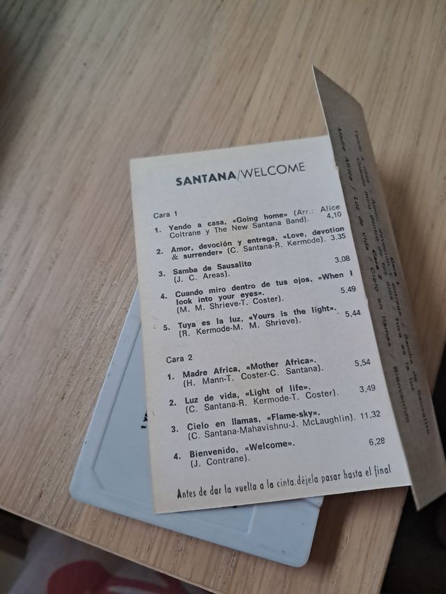 Casete Santana - Welcome