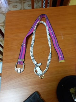 2 Cinturones: Rosa & Blanco