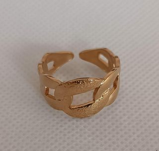 Anillo cadena oro - dorado