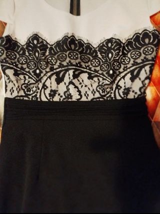 Abito elegante bianco e nero