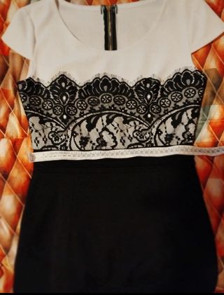 Abito elegante bianco e nero