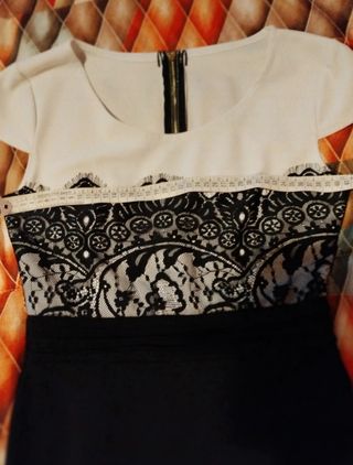 Abito elegante bianco e nero