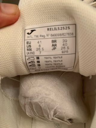 Zapatillas Joma Elite Blancas - Nuevas