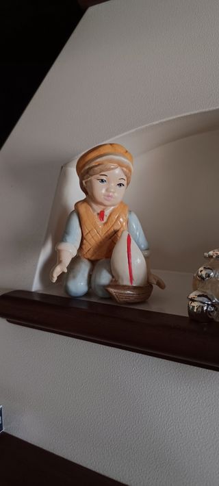 Statuette Vintage: Bambino & Anatra