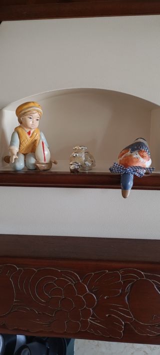 Statuette Vintage: Bambino & Anatra