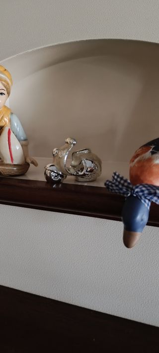 Statuette Vintage: Bambino & Anatra