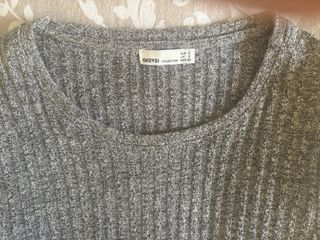Vestido canalé gris Talla S.