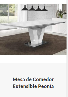 Mesa Comedor Peonía extensible blanco