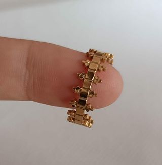 Anillo dorado acero inoxidable