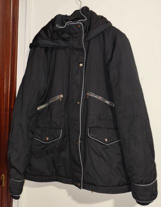 Abrigo negro TRF mujer