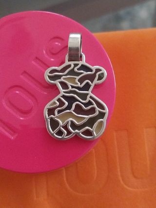 Colgante Tous Oso Camuflaje Plata