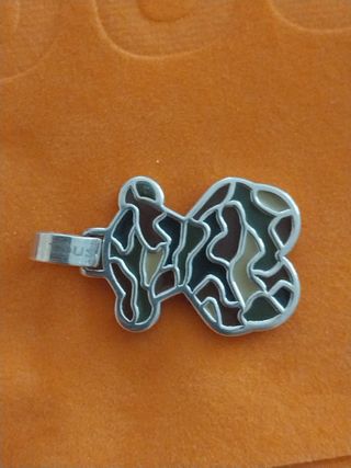 Colgante Tous Oso Camuflaje Plata