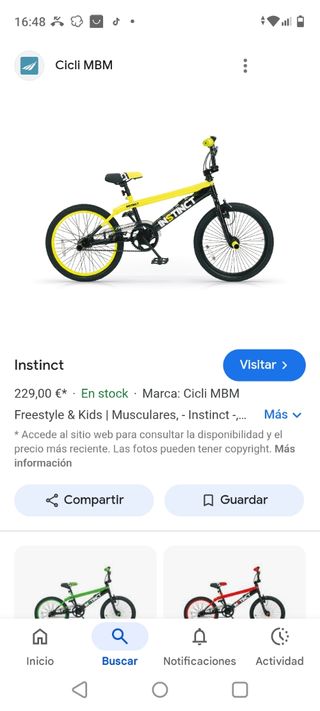 BMX Instinct - Bicicleta Infantil
Mediana