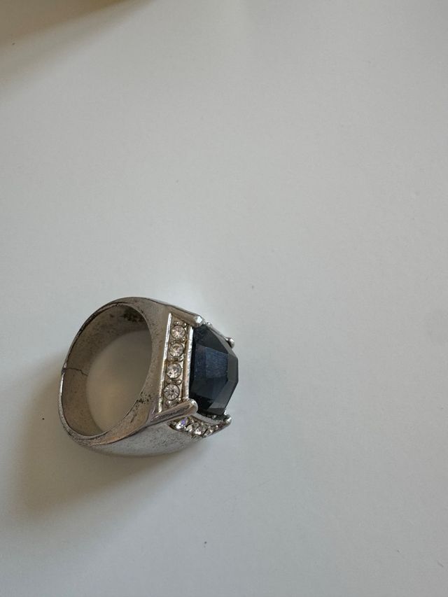 Anillo y pendientes plata y ónix