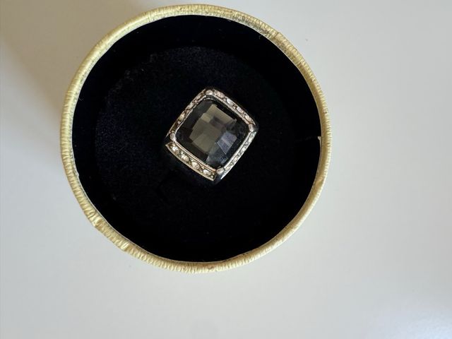 Anillo y pendientes plata y ónix