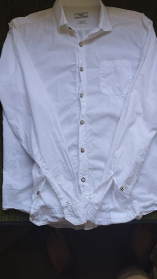 Camisa Zara Man blanca - Talla L