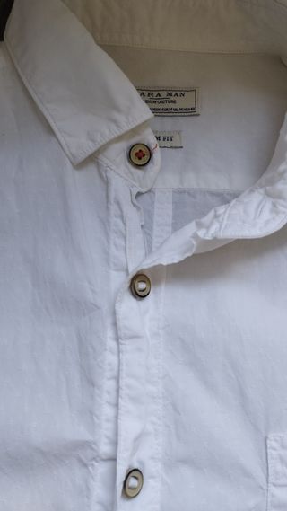 Camisa Zara Man blanca - Talla L