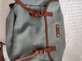 Mochila bandolera vintage azul