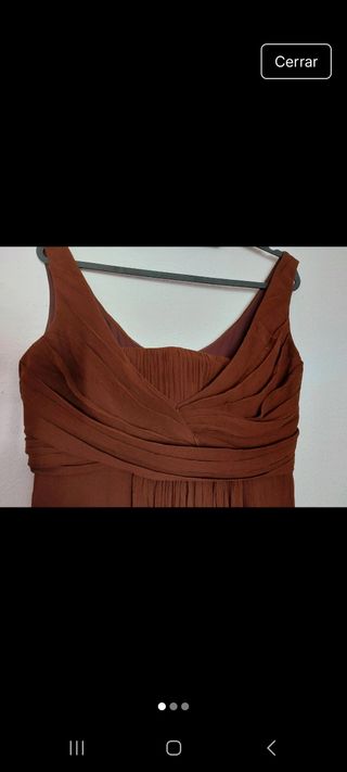 Vestido largo marrón Jesús del Pozo