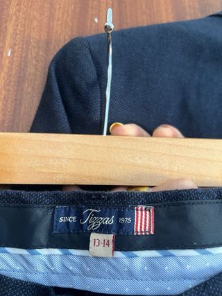 Traje chaqueta azul para niño de la talla 13-14