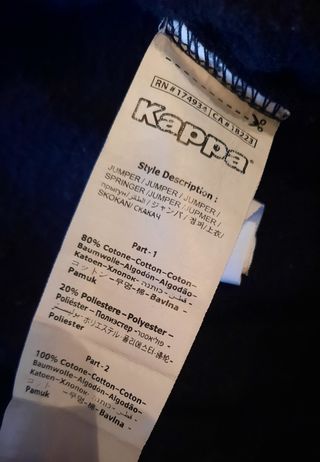 Felpa Kappa Blu e Nera Ragazzo