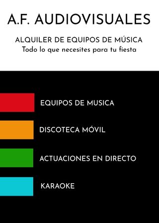 Equipos música. Fiestas y eventos.