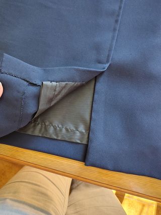 Gonna classica blu, cotone con fodera. Fatta a man